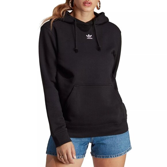 NWT Adidas Originals Adicolor Essentials Black Fleece Hoodie - Picture 1 of 7